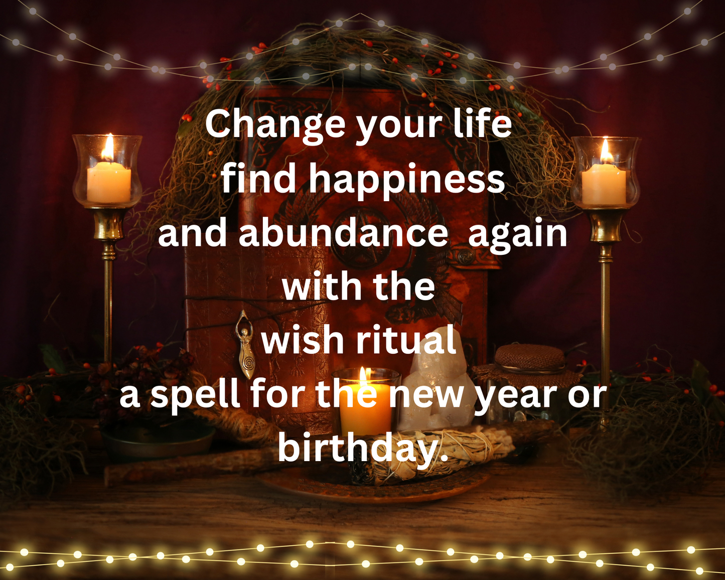 Wish spell, wish ritual, new year's spell, birthday spell