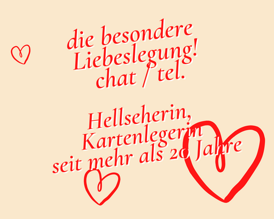 Die Liebeslegung. Kartenlegen und Pendeln fùr die Liebe 20 min am Tel/ Chat